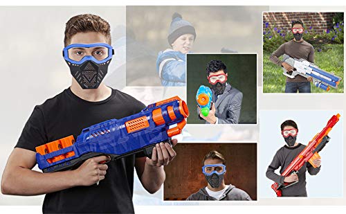 Surper Tactical Mask for Nerf Rival Blasters – 4-Pack (Red & Blue) ABS Shield