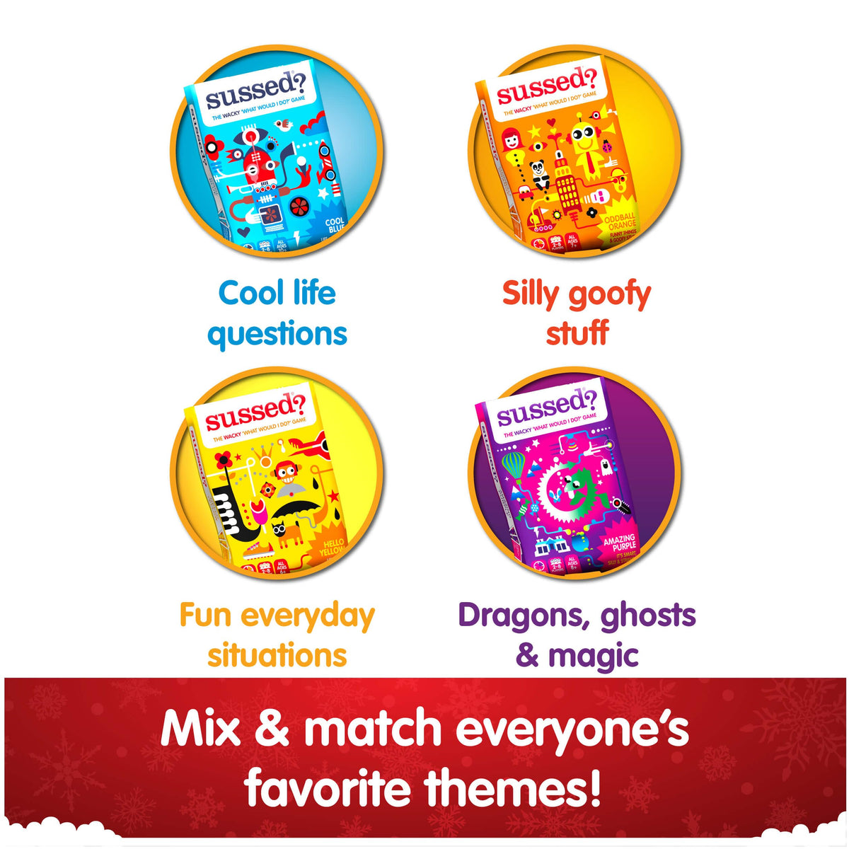 SUSSED The Wacky 'What Would You Do?' Card Game – Stocking Stuffer for Teens & Adults