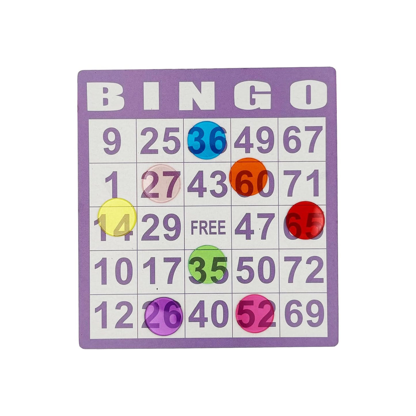 SUTIMSHE 500 Clear Bingo Chips – 3/4 Inch, 8-Color Plastic Markers for Bingo, Math Counters & Classroom Activities