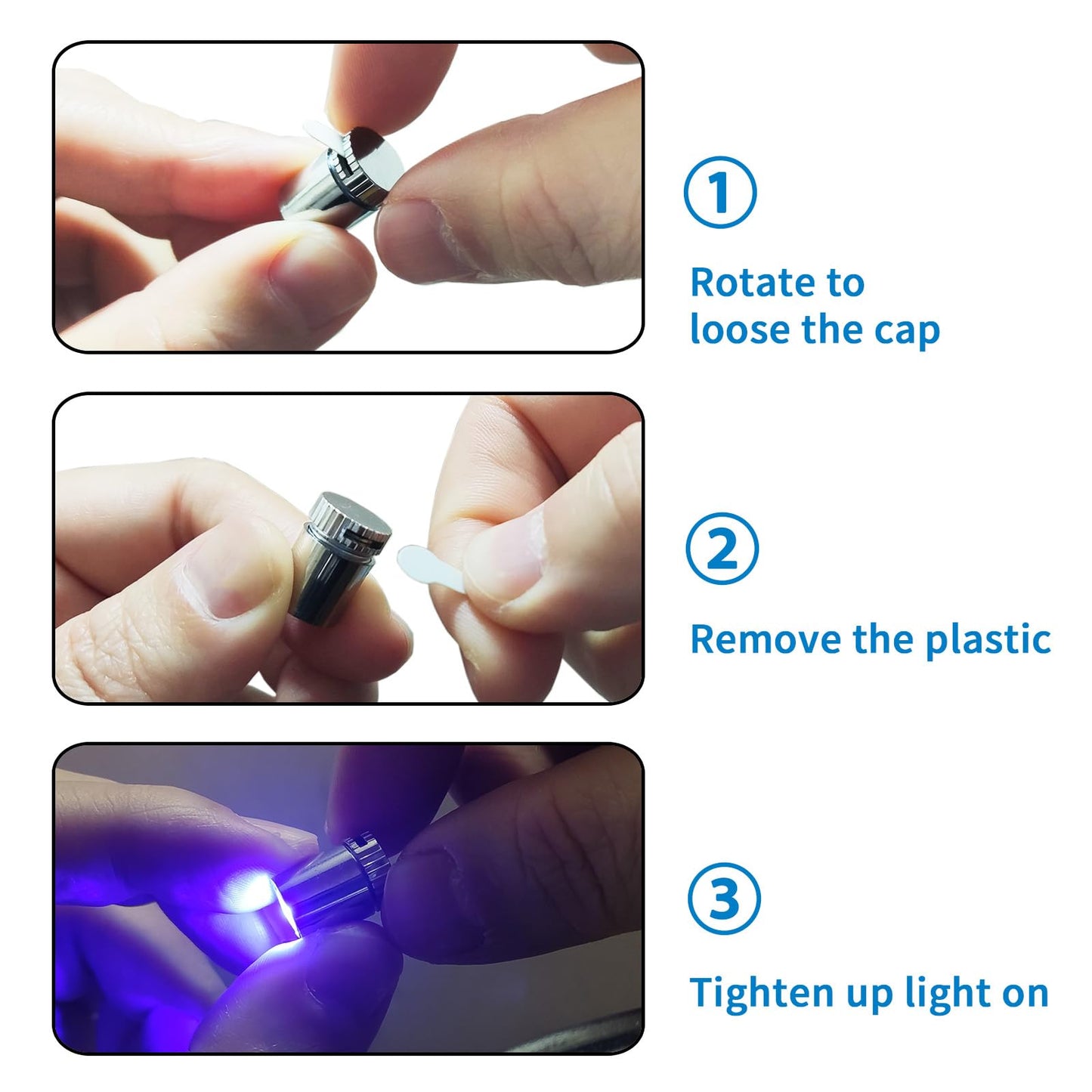 SUZEYAR 10 pcs Miniature LED Lights – Battery-Powered Tiny Lights for Dollhouses, DIY & Toy Bricks (Blue)