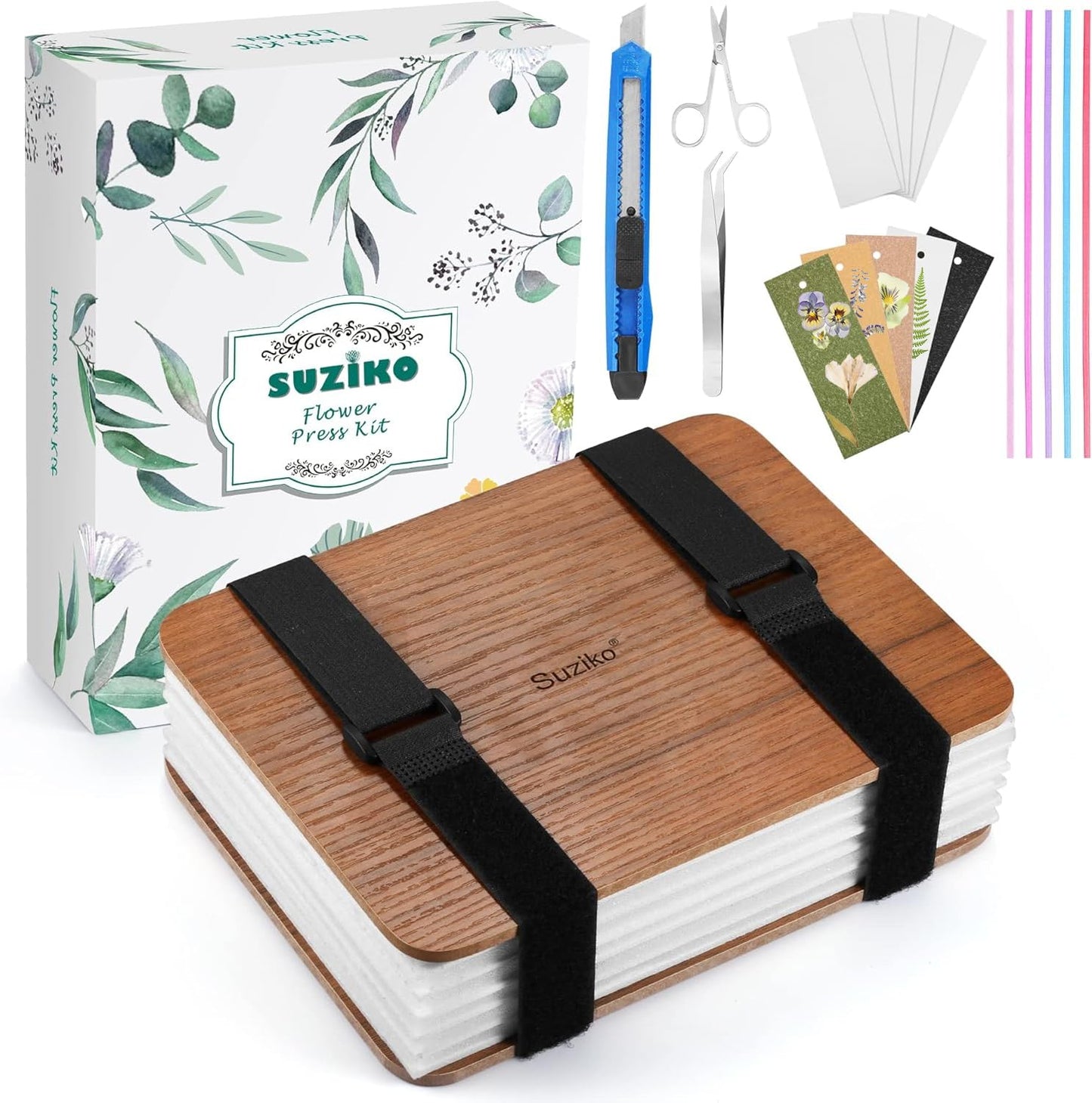 Suziko Professional Flower Press Kit — 6-Layer 6.3 x 8.3 in Brown