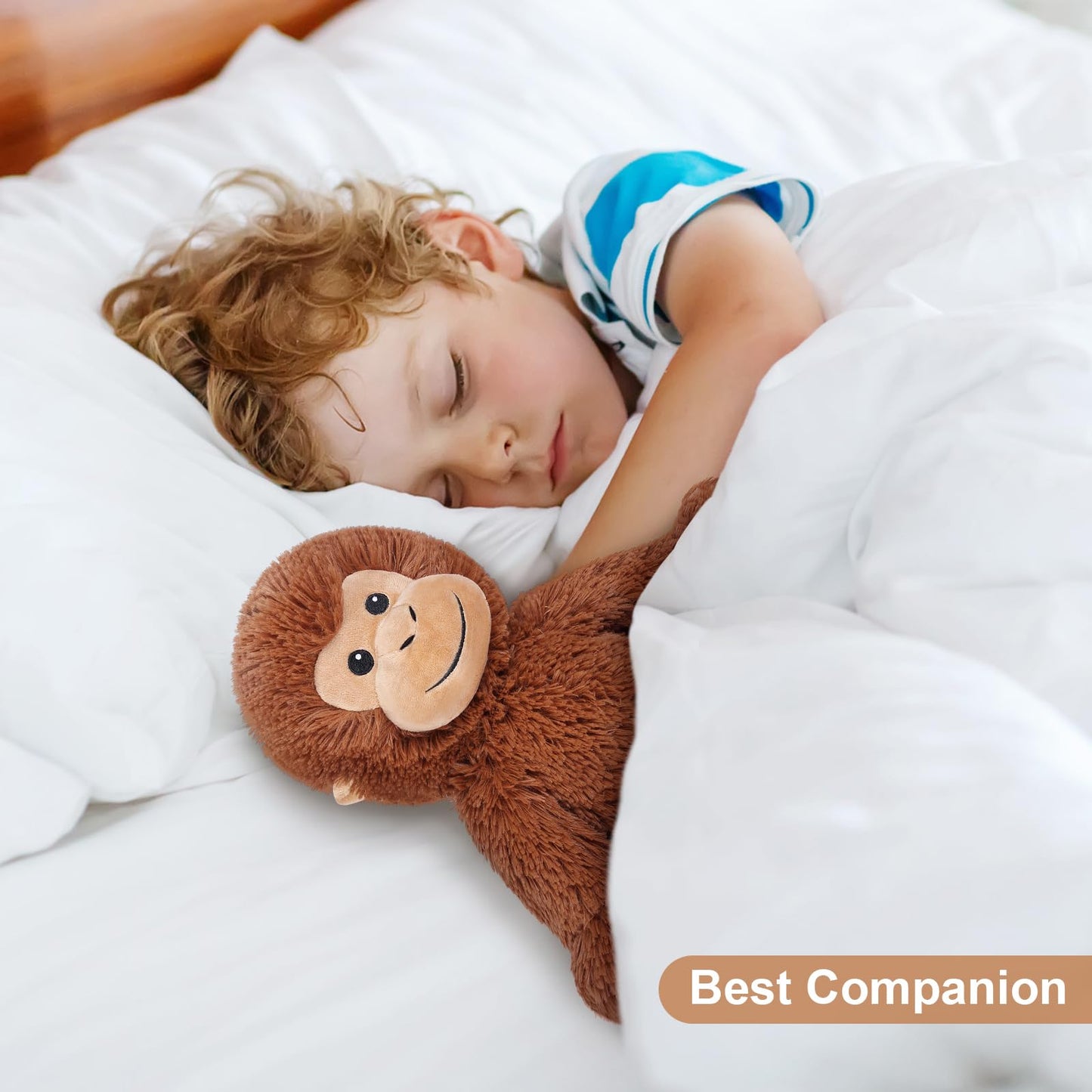 SuzziPals Heatable & Coolable Monkey Plush — Lavender Scented Heating Pad Toy