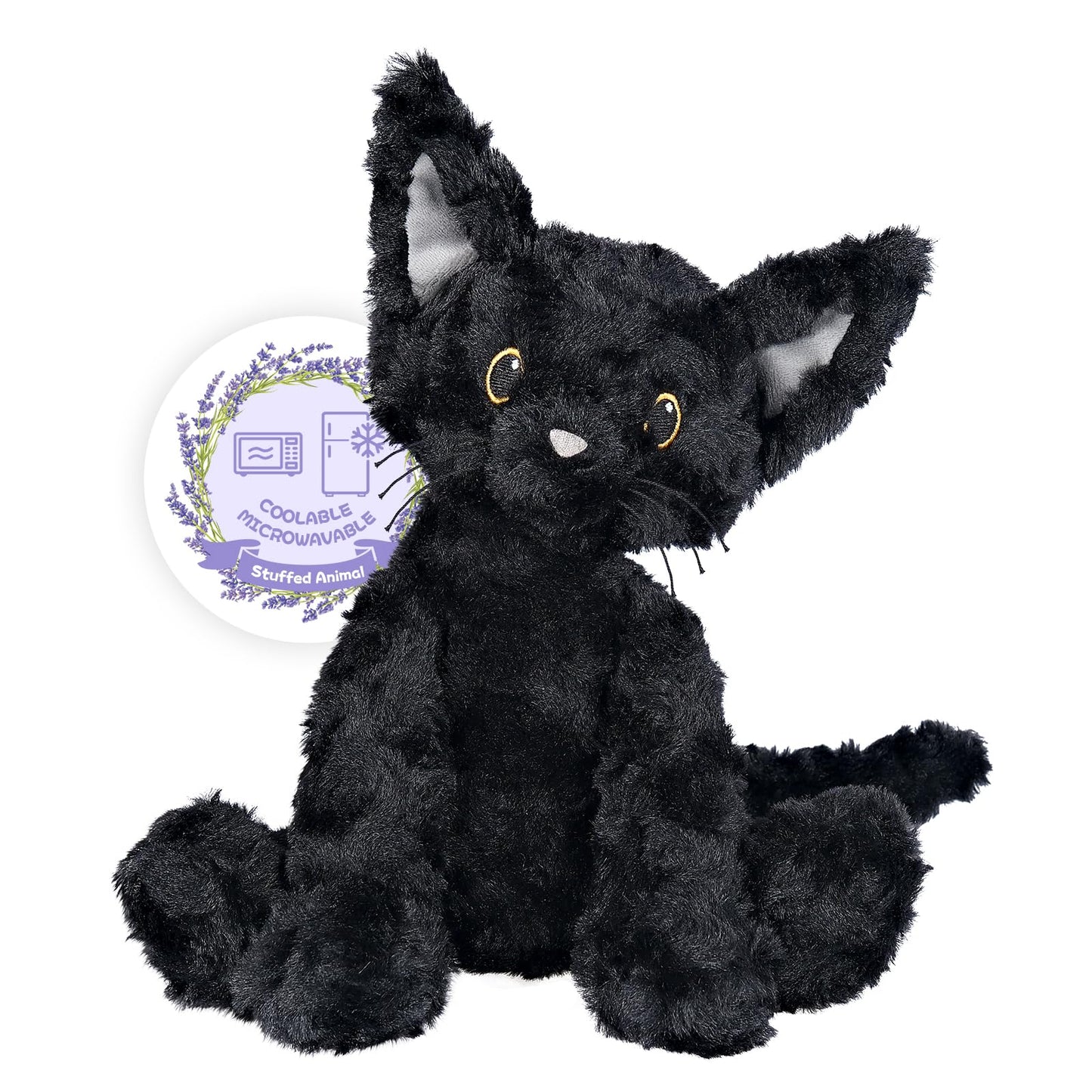 SuzziPals Coolable & Heatable Cat Plush – Microwave Heating Pad with Lavender