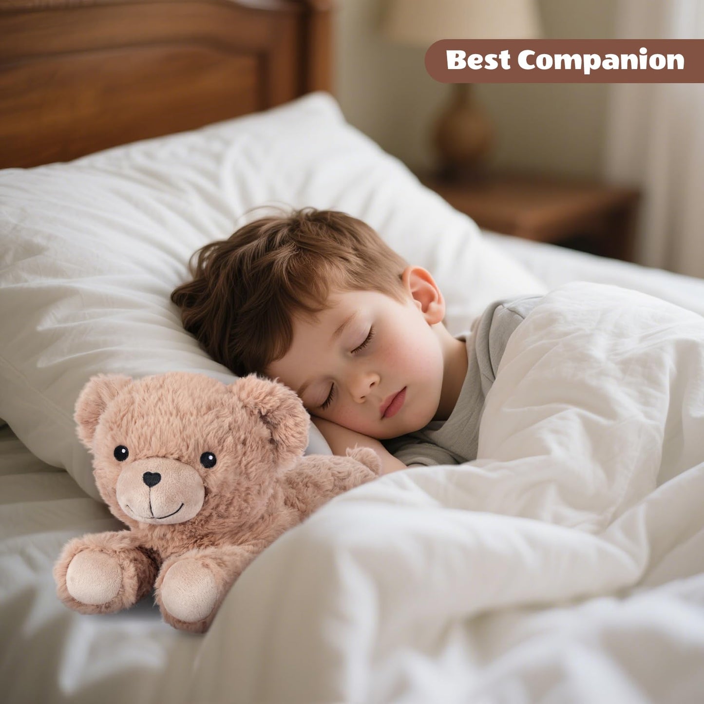 SuzziPals Heatable & Coolable Brown Teddy Bear Heating Pad – Warmth, Comfort, and Gentle Relief