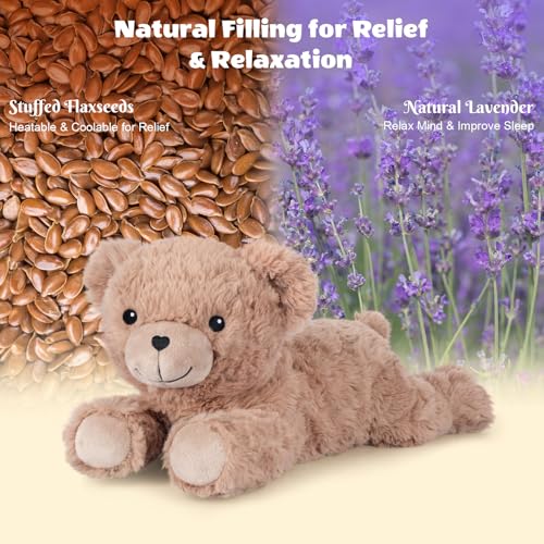 SuzziPals Heatable & Coolable Brown Teddy Bear Heating Pad – Warmth, Comfort, and Gentle Relief