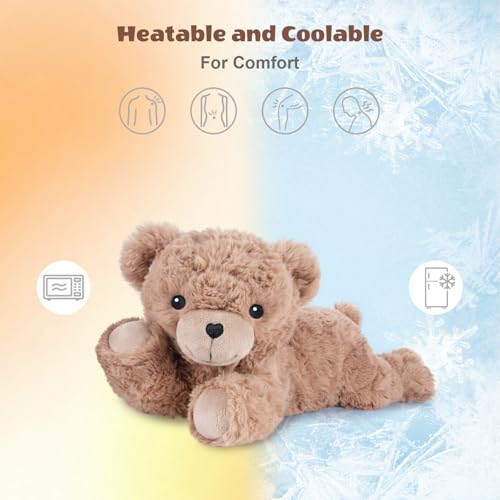 SuzziPals Heatable & Coolable Brown Teddy Bear Heating Pad – Warmth, Comfort, and Gentle Relief