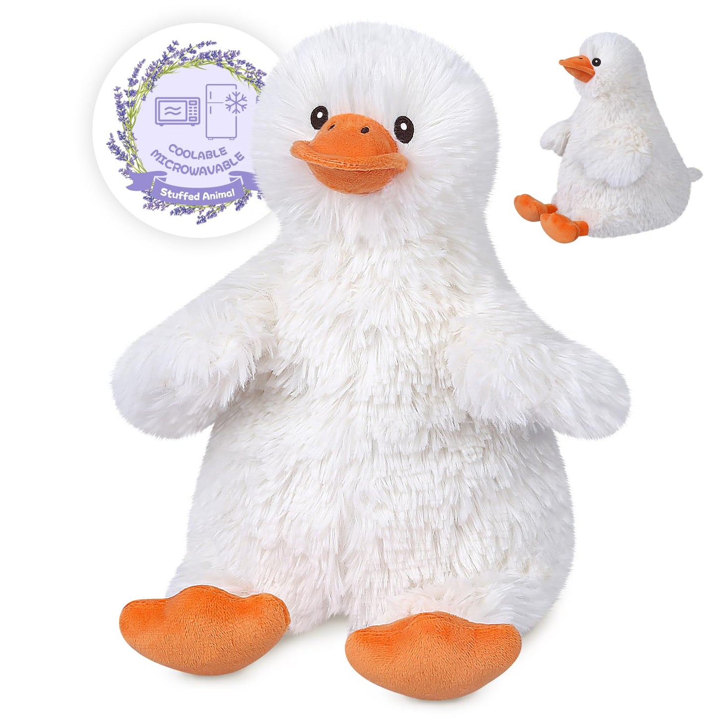 SuzziPals Coolable & Heatable Duck Plush – Microwaveable Heating Pad for Stress Relief