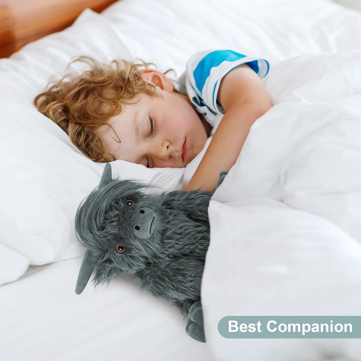 SuzziPals Highland Cow Plush – Heatable & Coolable Microwavable Heating Pad for Relaxation