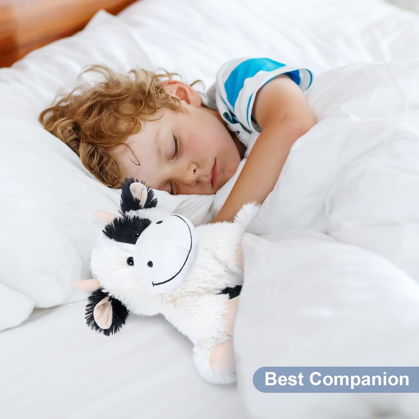 SuzziPals Heatable & Coolable Cow Plush — Lavender Scented Heating Pad for Relaxation