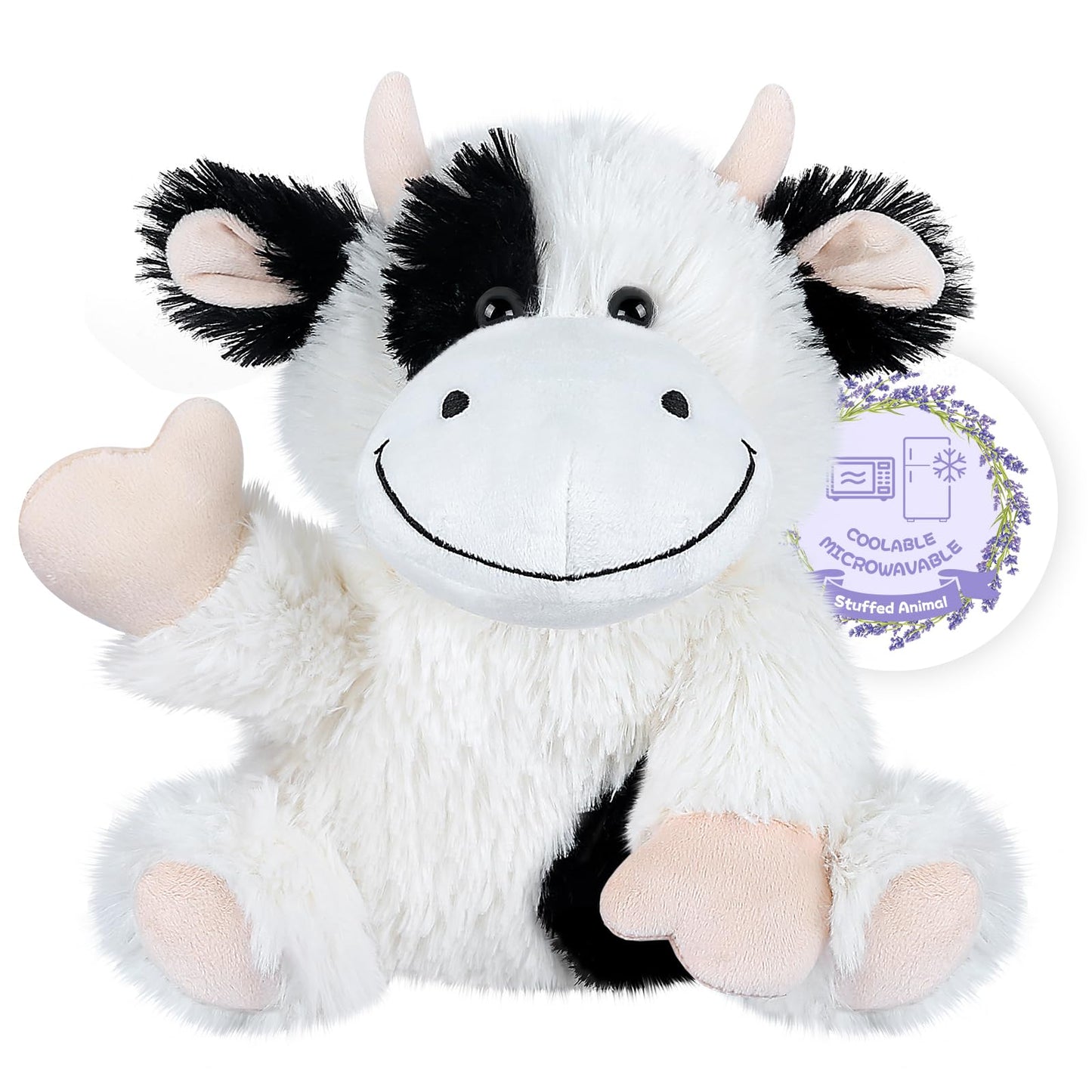SuzziPals Heatable & Coolable Cow Plush — Lavender Scented Heating Pad for Relaxation