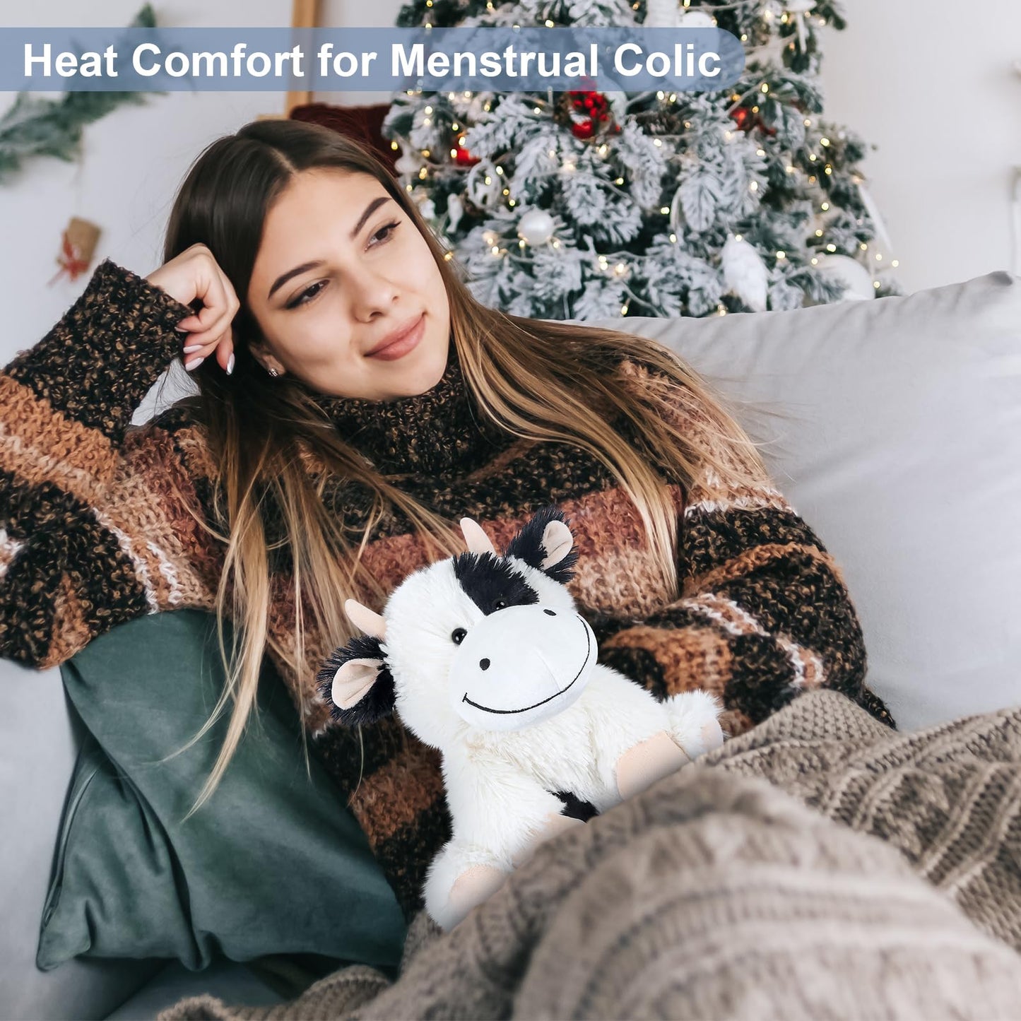 SuzziPals Heatable & Coolable Cow Plush — Lavender Scented Heating Pad for Relaxation