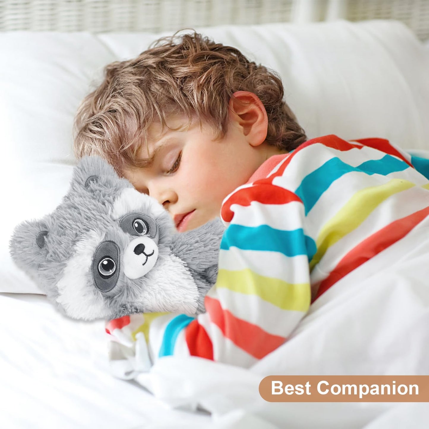 SuzziPals Heatable Raccoon Plush Heating Pad with Lavender Scent