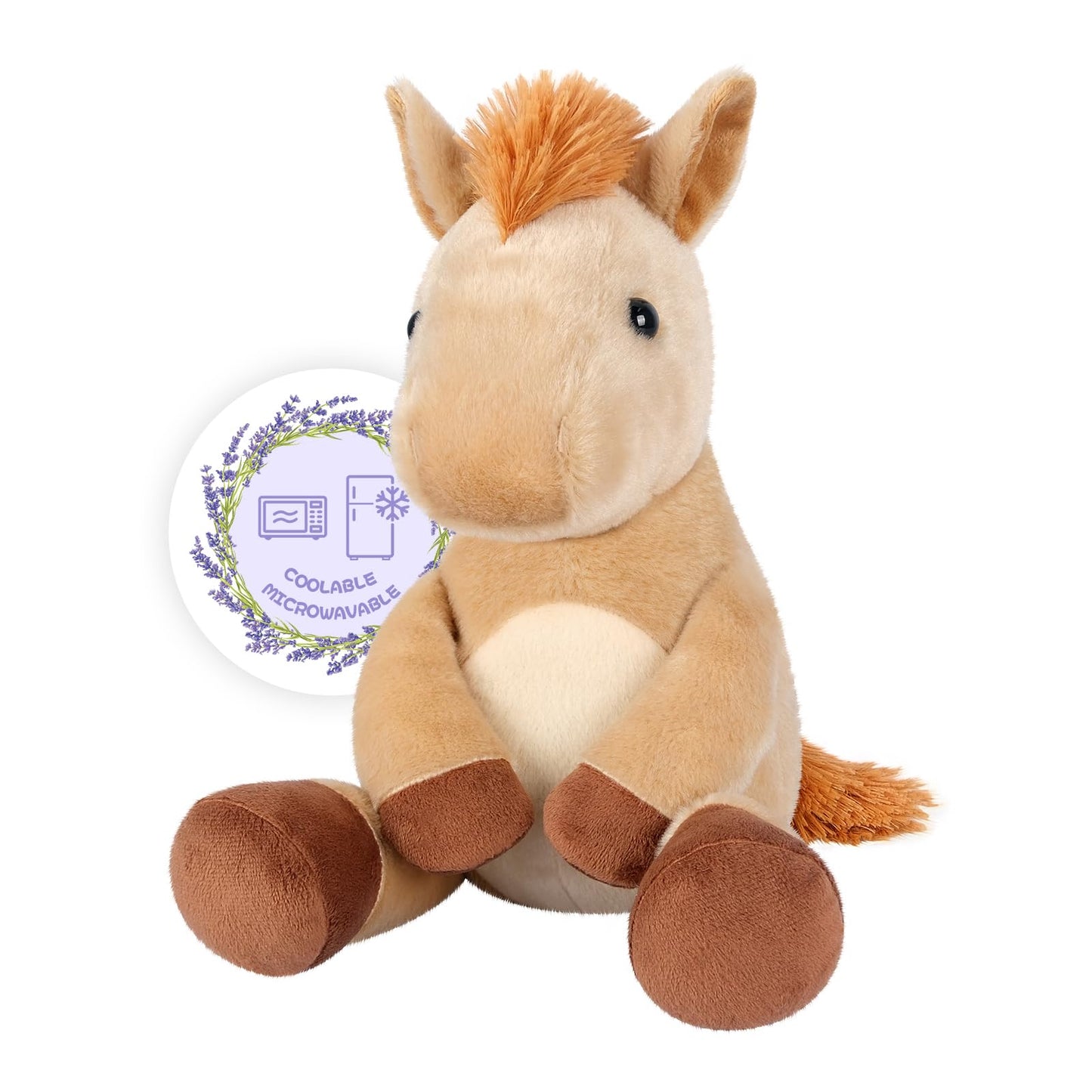 SuzziPals Heatable & Coolable Horses Plush — Microwave Heating Pad & Lavender Comfort Toy