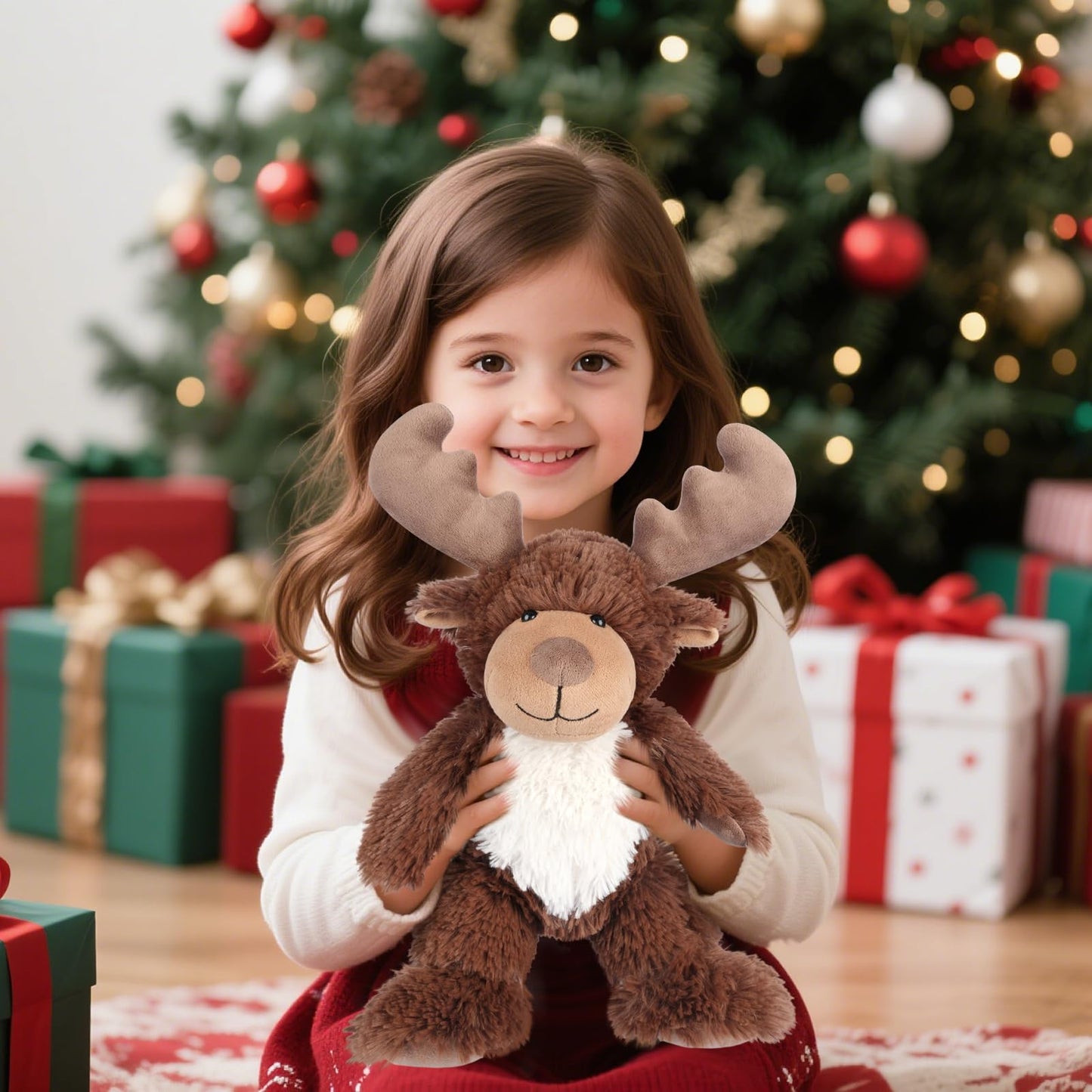 SuzziPals Moose Heating Pad Plush – Microwaveable & Lavender Scent