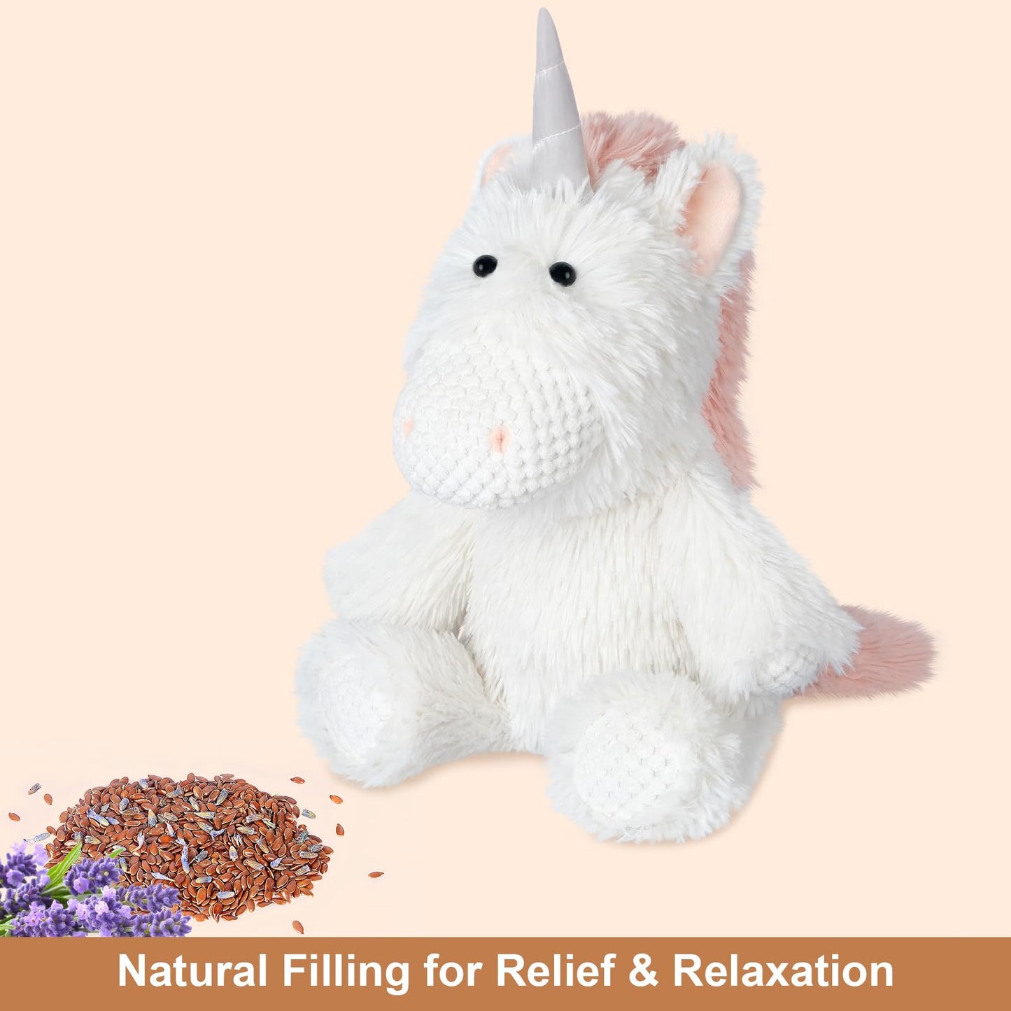 SuzziPals Coolable Warmable Unicorn Plush – Microwavable Heating Pad