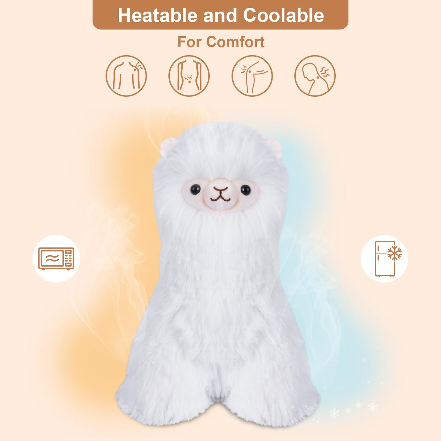 SuzziPals Llama Heated Plushies – Microwavable, Lavender Scented