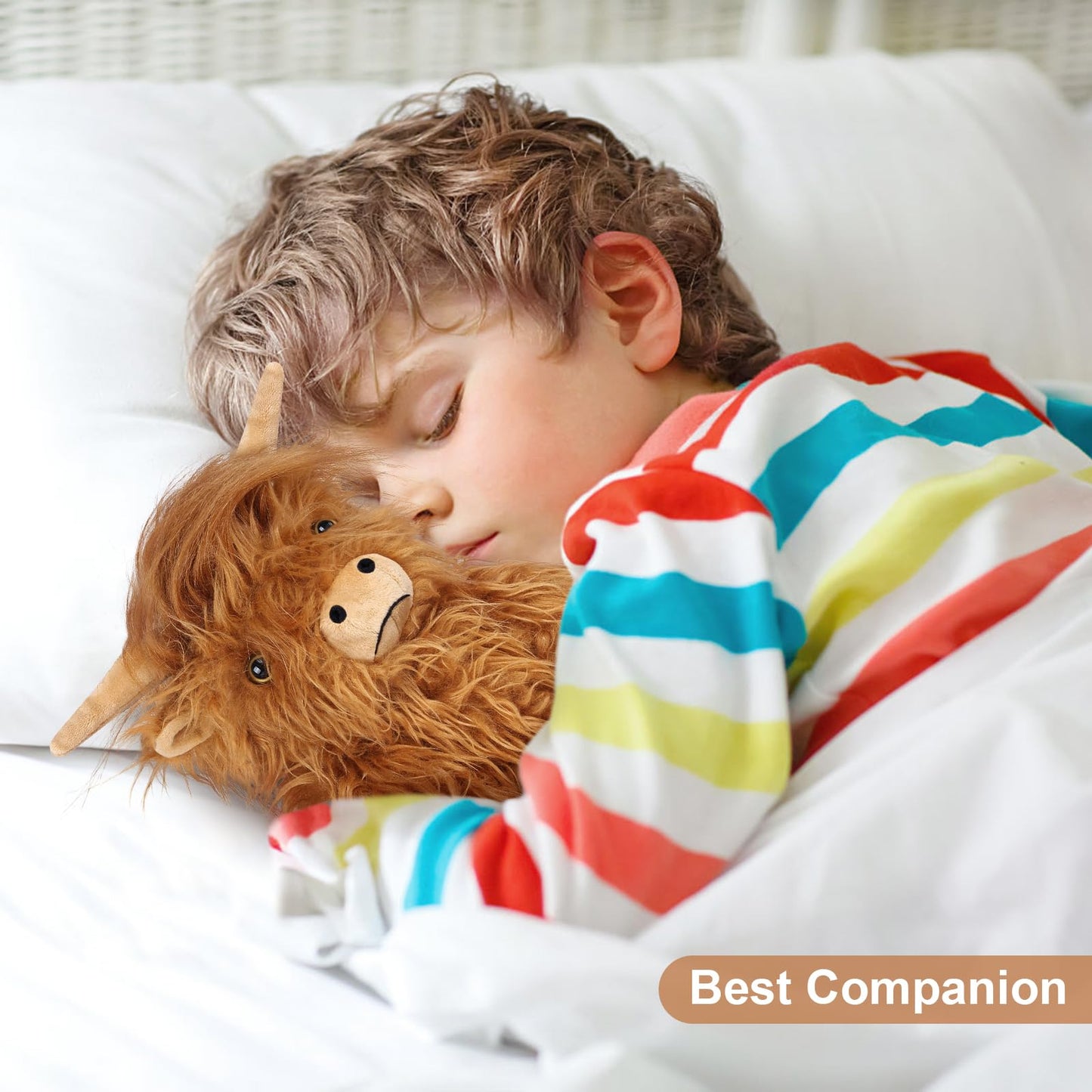 SuzziPals Highland Cow Plush – Heatable & Coolable Microwavable Heating Pad with Lavender