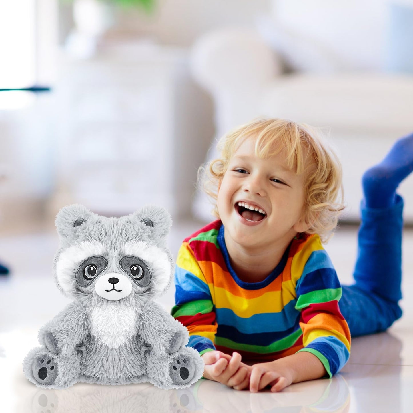 SuzziPals Heatable Raccoon Plush Heating Pad with Lavender Scent