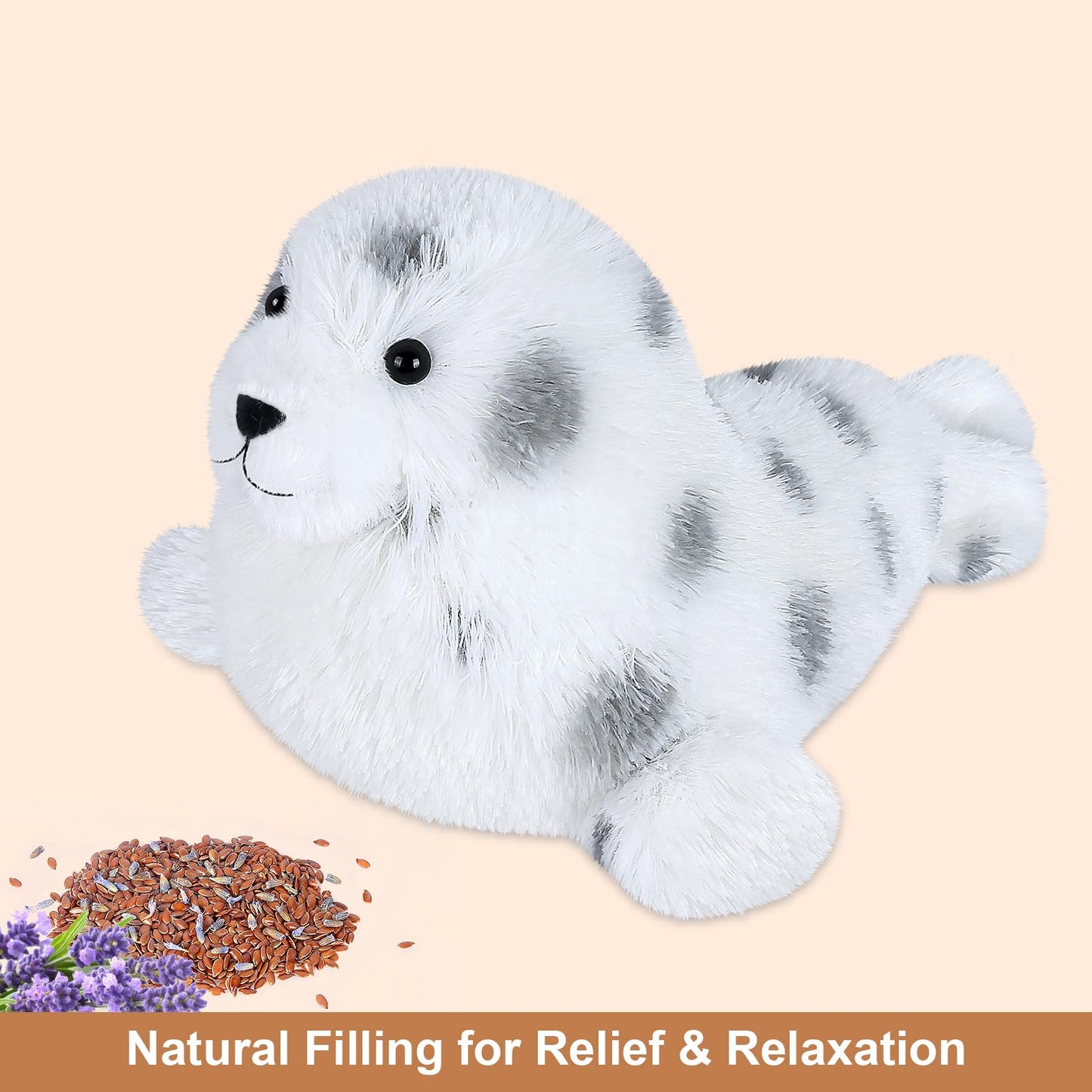 SuzziPals Heatable and Coolable Seal Plush – Lavender Scented Heating Pad for Relaxation