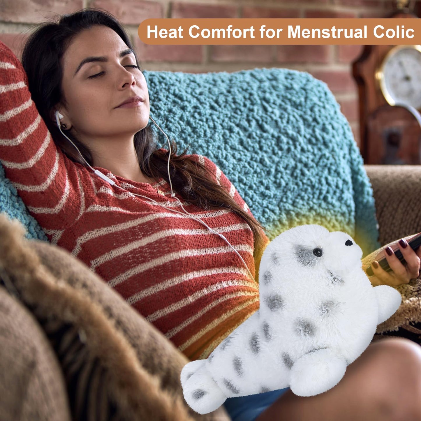 SuzziPals Heatable and Coolable Seal Plush – Lavender Scented Heating Pad for Relaxation