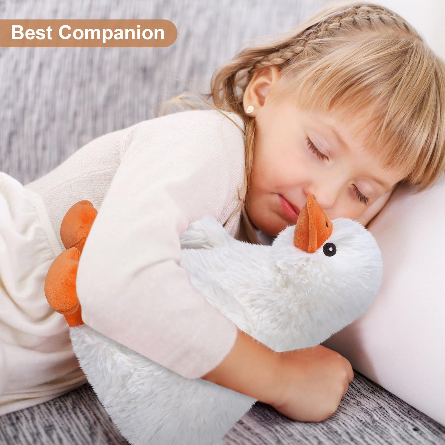 SuzziPals Coolable & Heatable Duck Plush – Microwaveable Heating Pad for Stress Relief