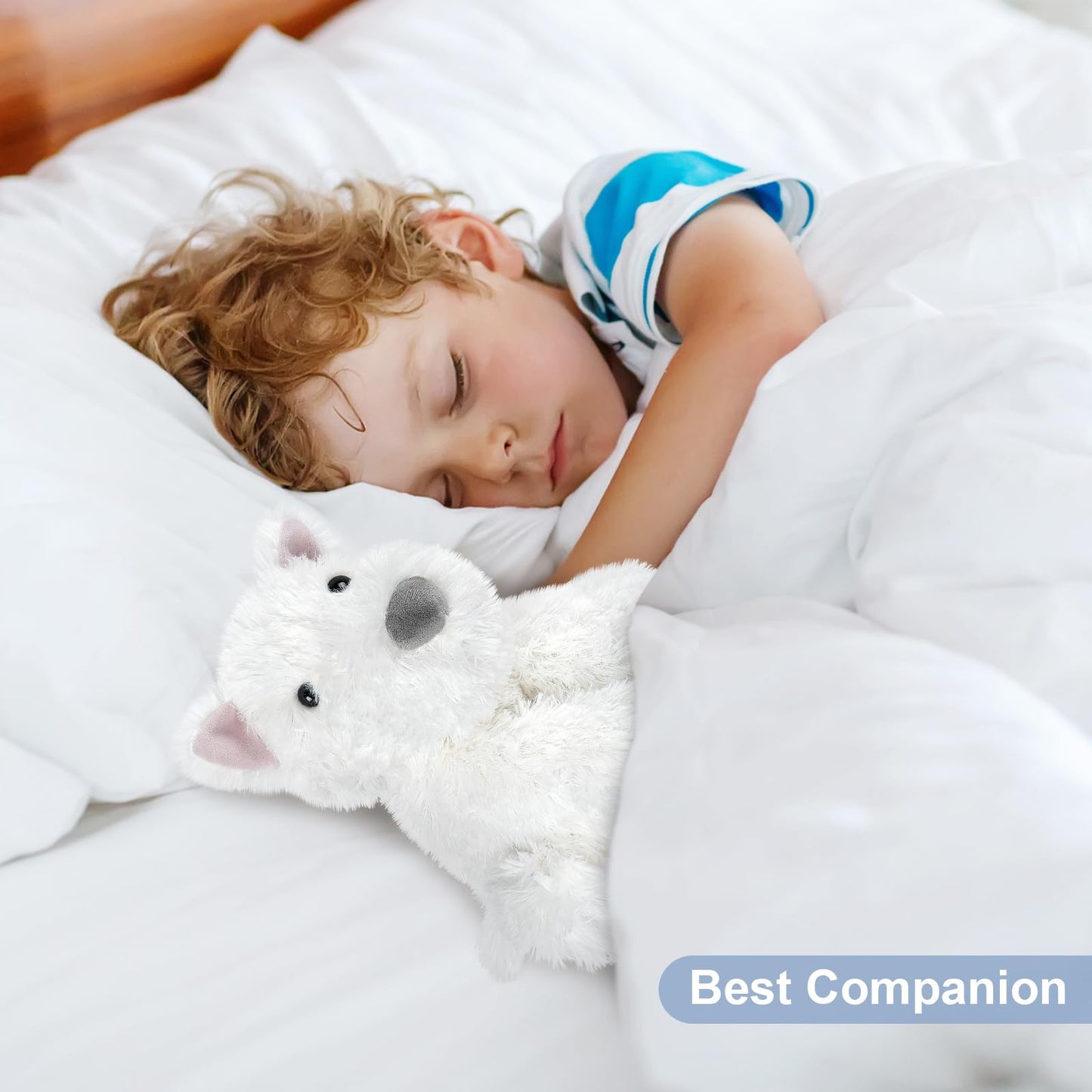 SuzziPals Westie Plush – Heatable & Coolable Microwave Heating Pad with Lavender Scent
