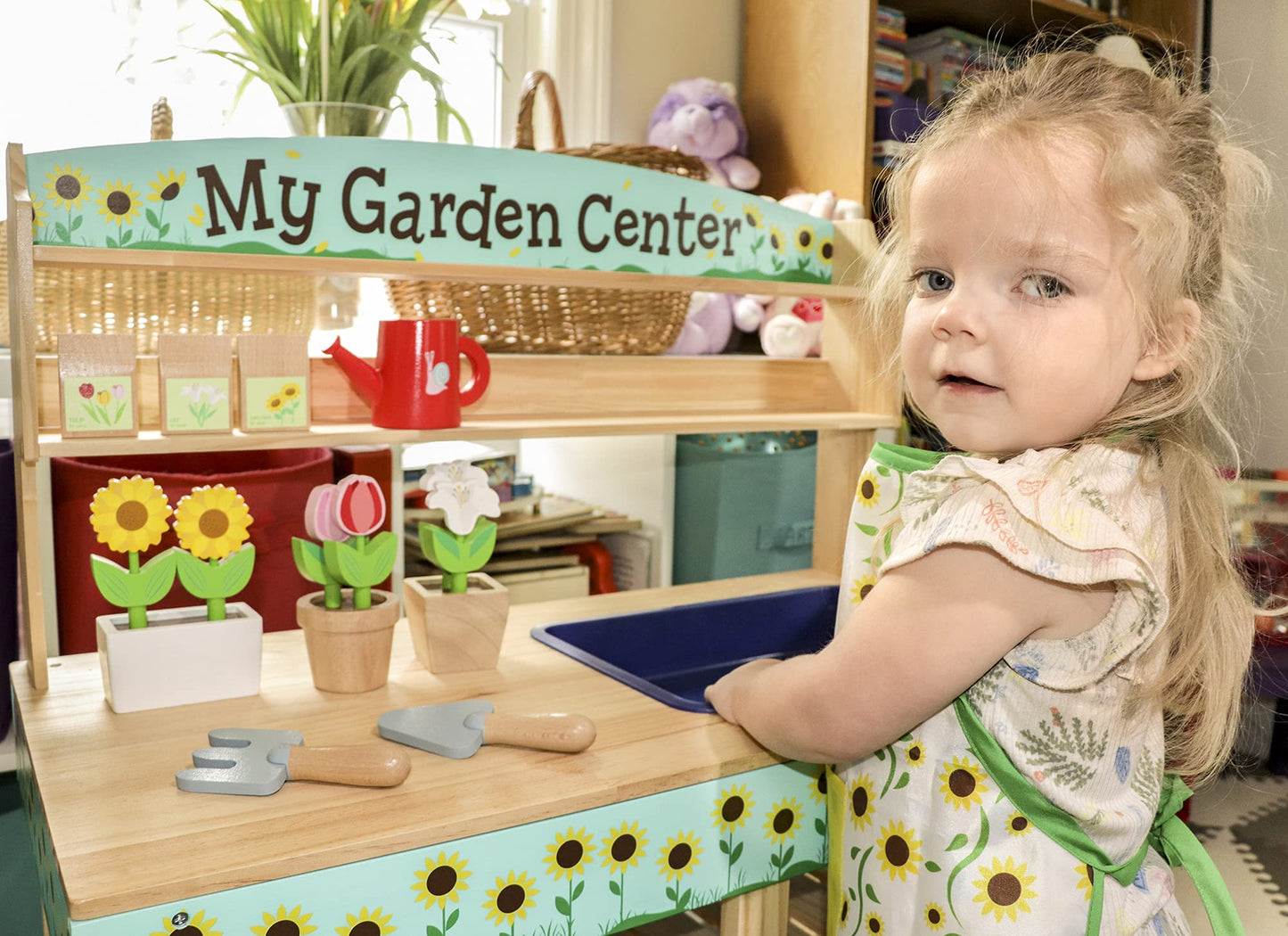 Svan Bloom & Grow Garden Center — Wooden 22-Piece Kids Garden Playset