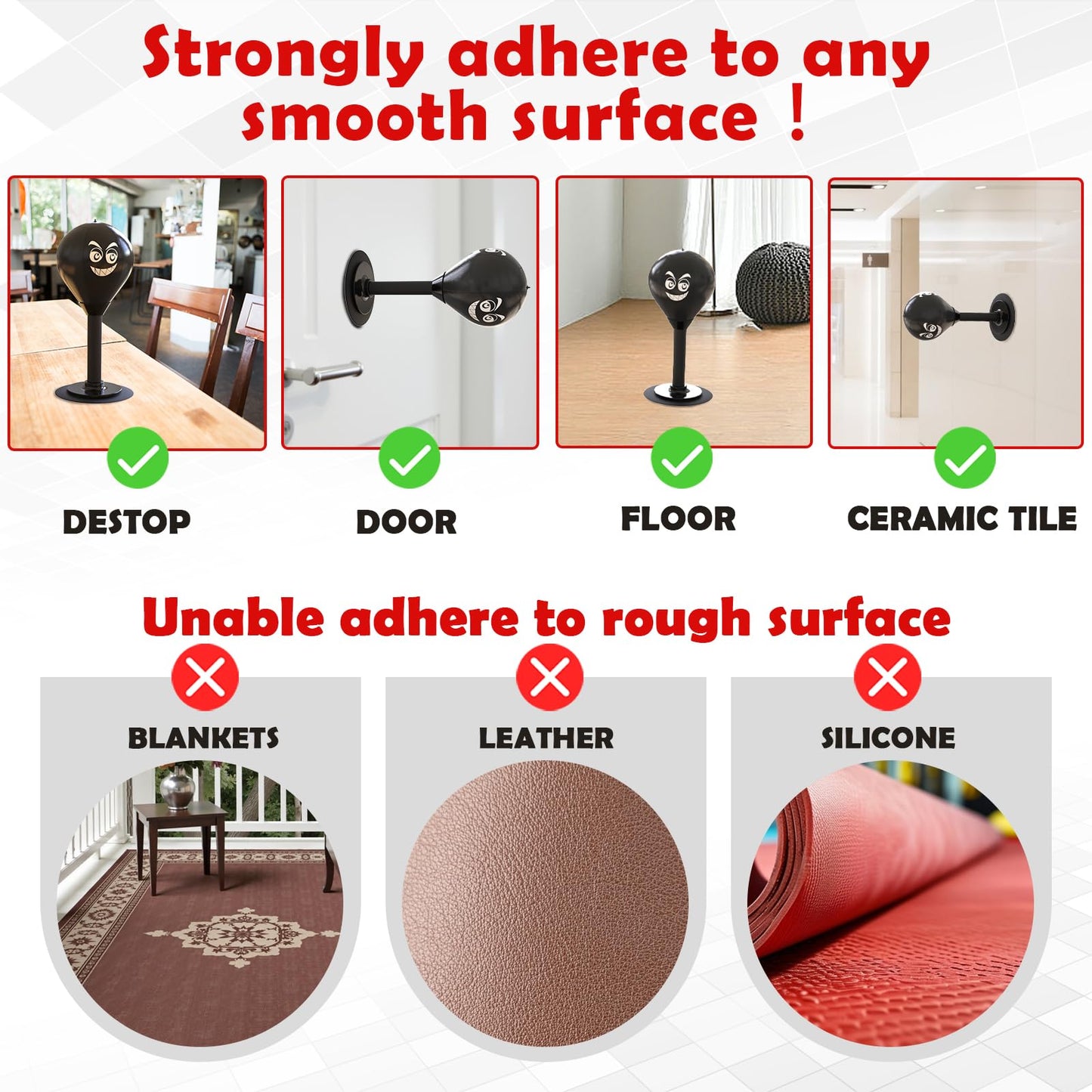 SVANE Desktop Punching Bag with Suction Cup – Stress Relief & Quick Reflex Training