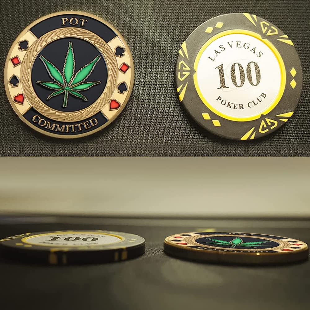SW Poker Card-Guard Coin with Acrylic Case – Golden Token Chips for Table Games, Collectible Gift for Husband, Father, Friends