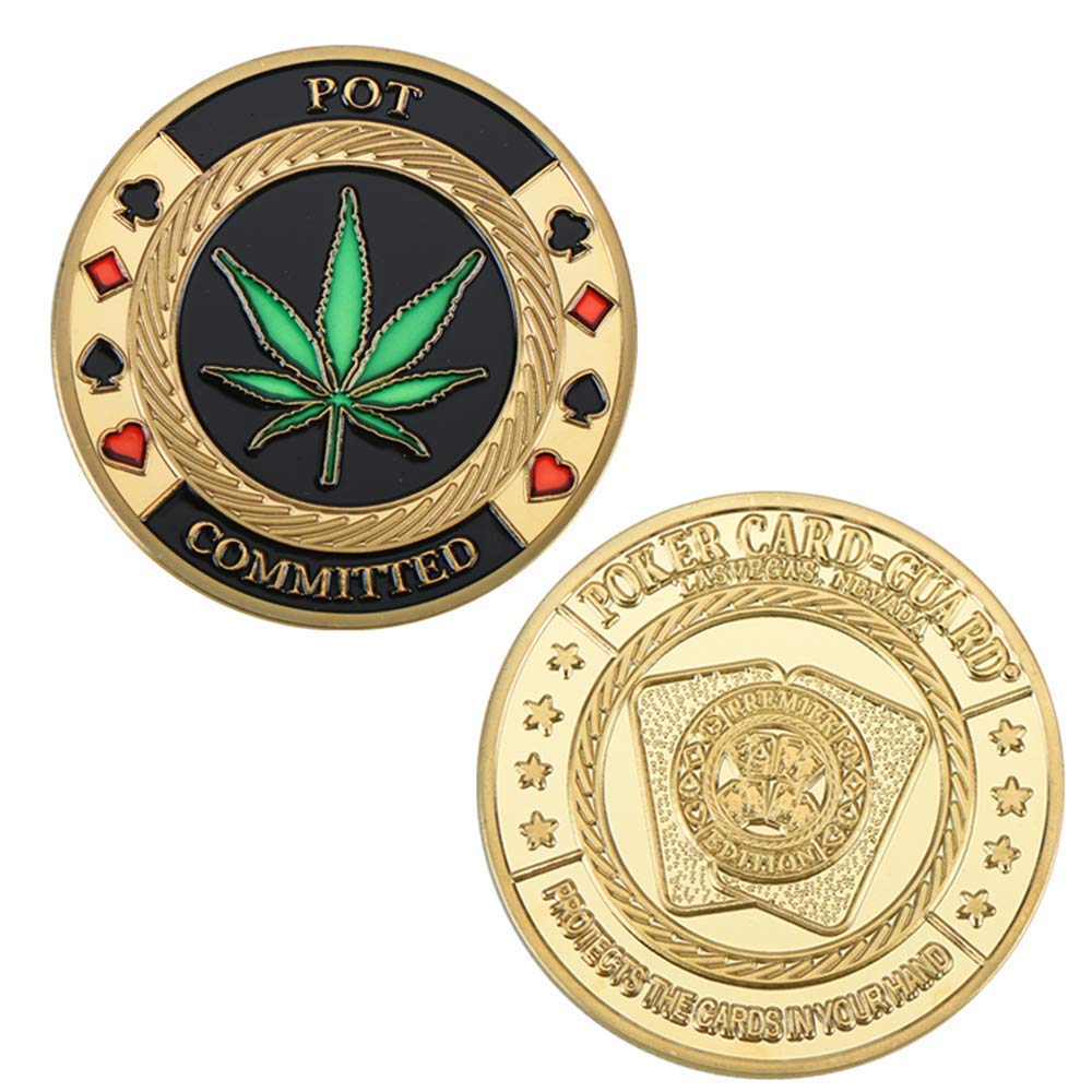 SW Poker Card-Guard Coin with Acrylic Case – Golden Token Chips for Table Games, Collectible Gift for Husband, Father, Friends