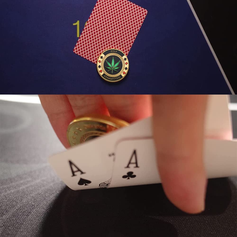 SW Poker Card-Guard Coin with Acrylic Case – Golden Token Chips for Table Games, Collectible Gift for Husband, Father, Friends