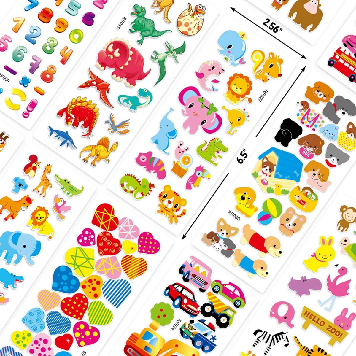 SWARKOL 1000+ 3D Puffy Stickers – Kids Variety Pack for Scrapbooking & Rewards