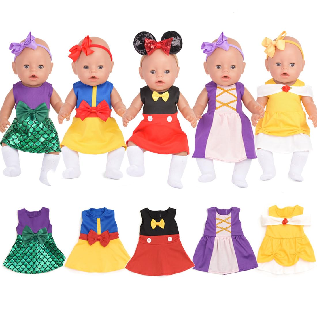Sweet Dolly 10-Piece Doll Clothes Set for 15–18 Inch Dolls