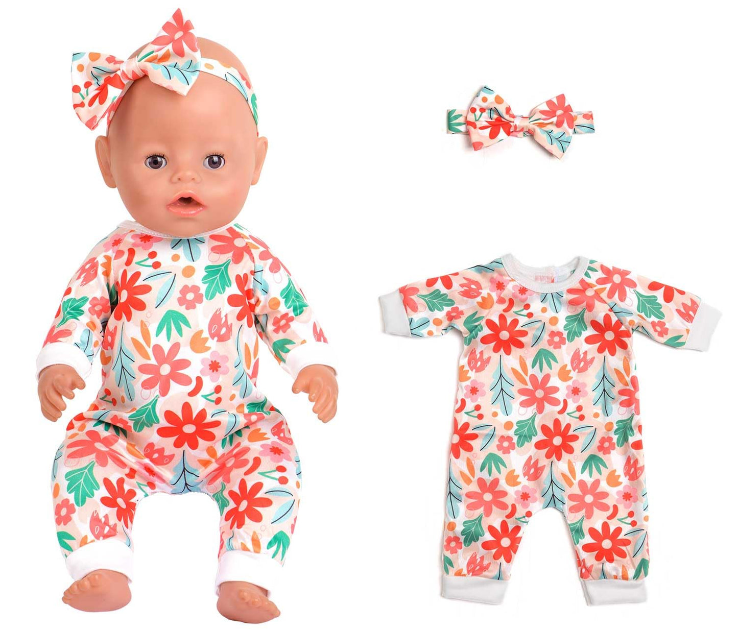 Sweet Dolly 5-Piece Doll Outfit Sets for 14–18-Inch Dolls | Headbands Included