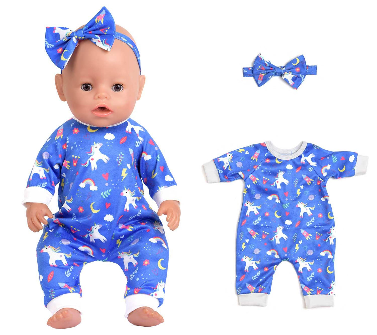 Sweet Dolly 5-Piece Doll Outfit Sets for 14–18-Inch Dolls | Headbands Included