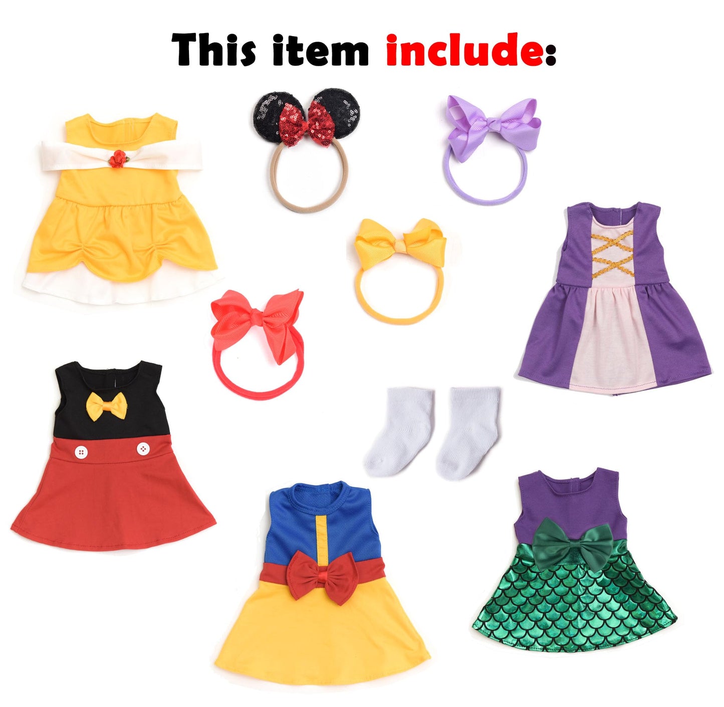 Sweet Dolly 10-Piece Doll Clothes Set for 15–18 Inch Dolls