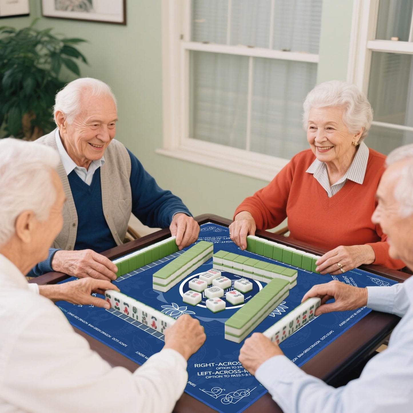 Sweetone Mahjong Mat – 31.5 Inch Square, Non-Slip, Noise-Reducing Table Surface