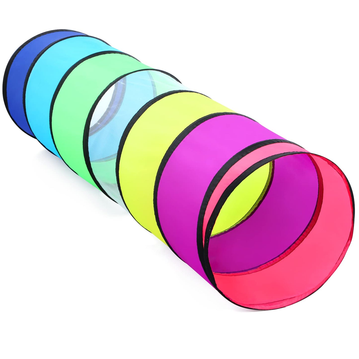 SweHouse Rainbow Baby Play Tunnel – Safe Pop-Up Crawl Tunnel for Toddlers & Pets