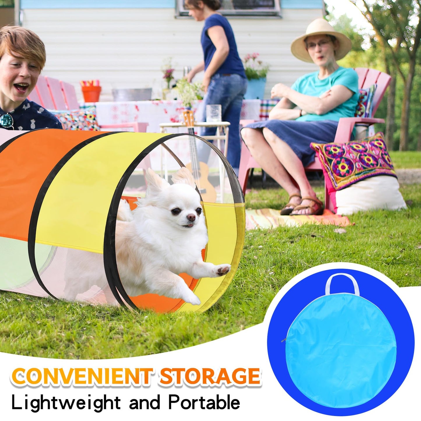 SweHouse Colorful Baby Play Tunnel with Mesh Sides perfect for Toddlers and Pets