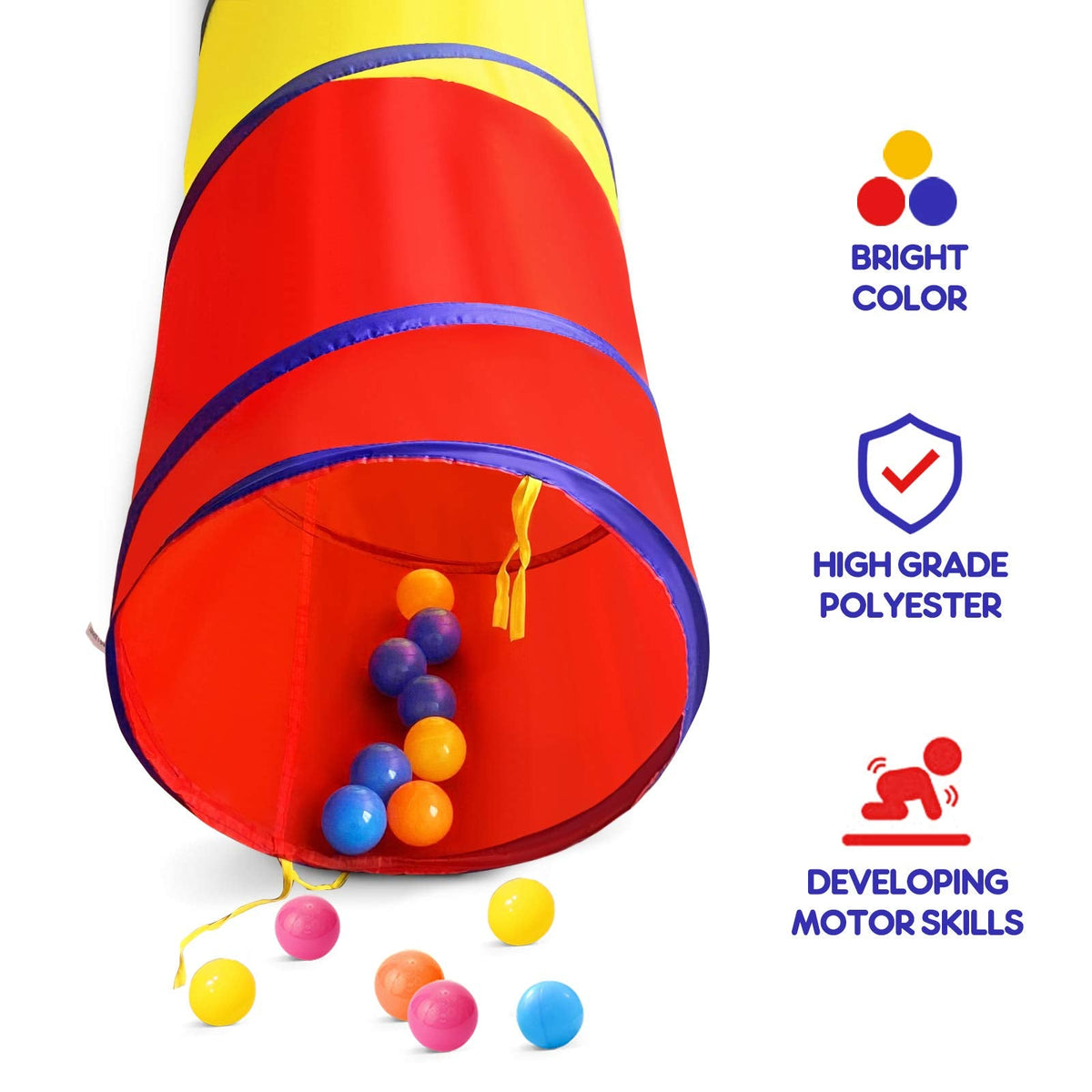 SweHouse Kids Play Tunnel – Classic Crawling Tunnel for Toddlers & Pets | Indoor & Outdoor Fun