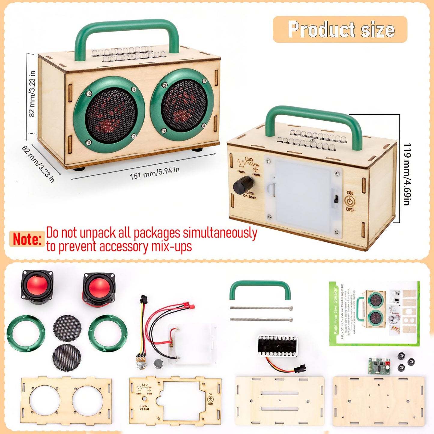 DIY Bluetooth Speaker Kit by Swhmc – STEM Electronics for Kids & Adults