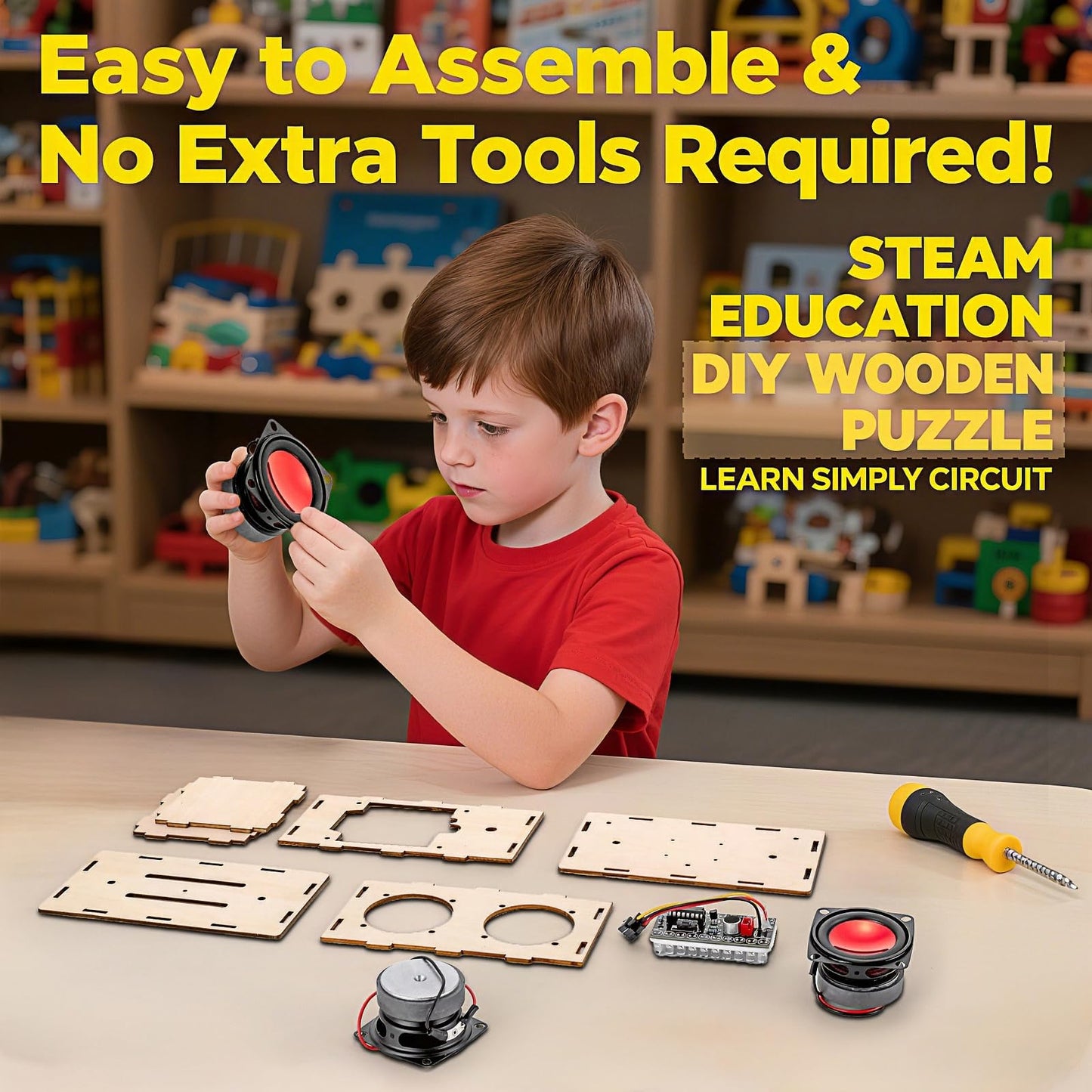 DIY Bluetooth Speaker Kit by Swhmc – STEM Electronics for Kids & Adults