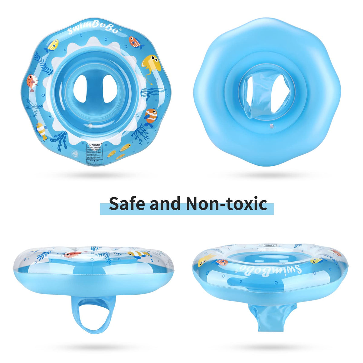 Swimbobo Inflatable Baby Swimming Float with Safety Seat – Blue Ocean