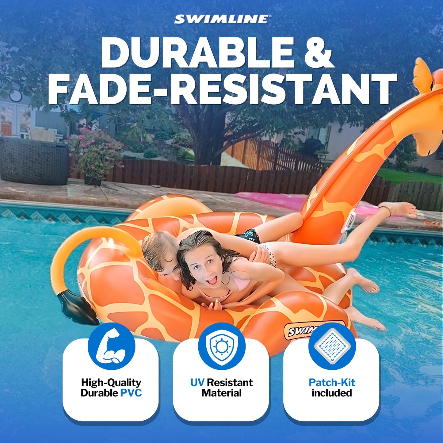 Swimline Original 90710 Giant Giraffe Pool Float – Ride-On Lounge