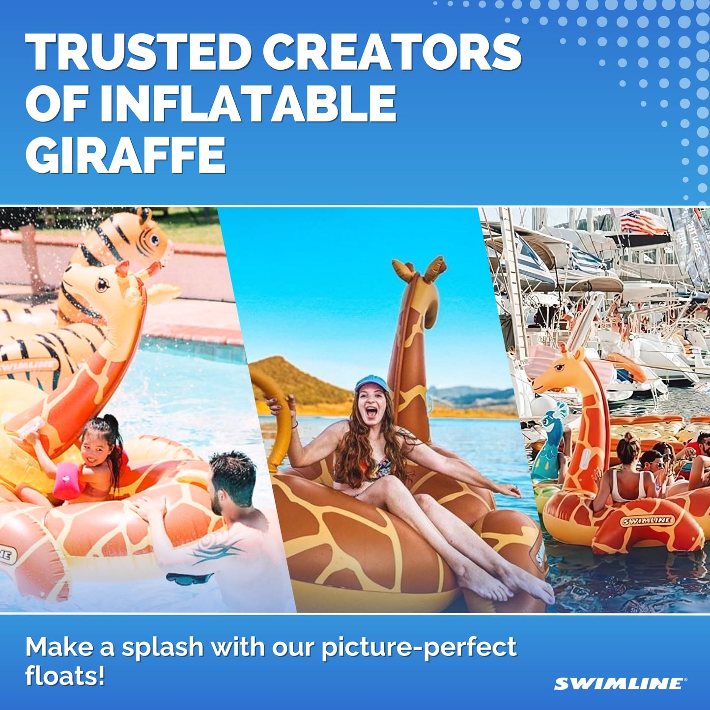 Swimline Original 90710 Giant Giraffe Pool Float – Ride-On Lounge