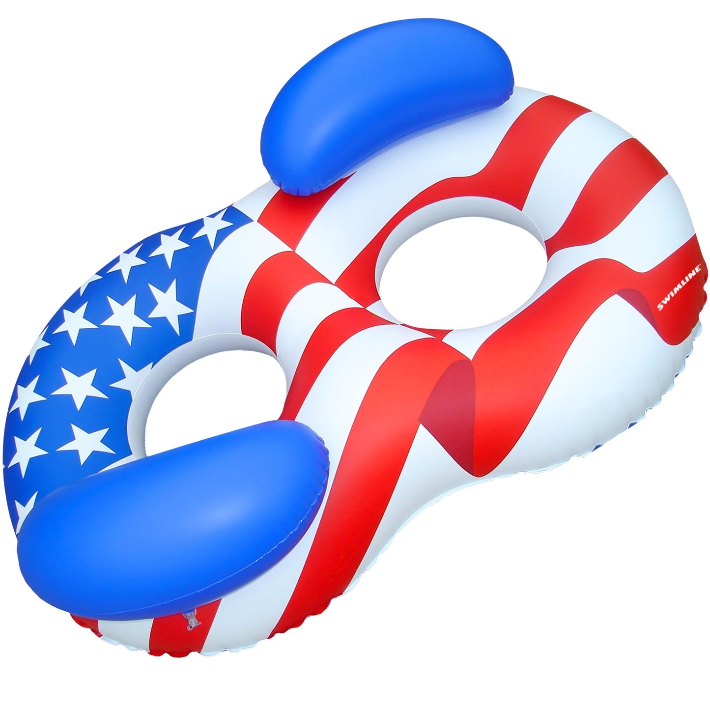 Swimline Americana Conversation Double Ring Pool Float – Durable Vinyl Lounge for Adults & Teens