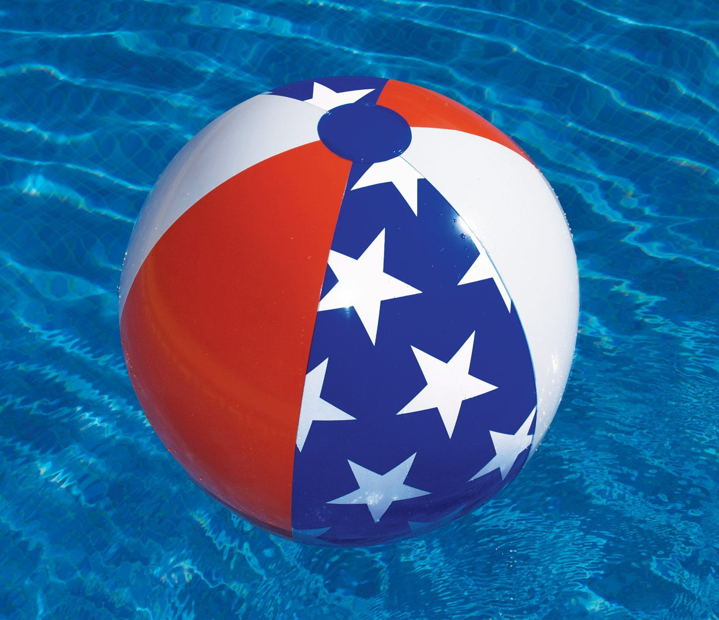 SWIMLINE Inflatable Beach Ball – Americana Series Patriotic Design, 14-Inch for Pool, Beach & Backyard Fun
