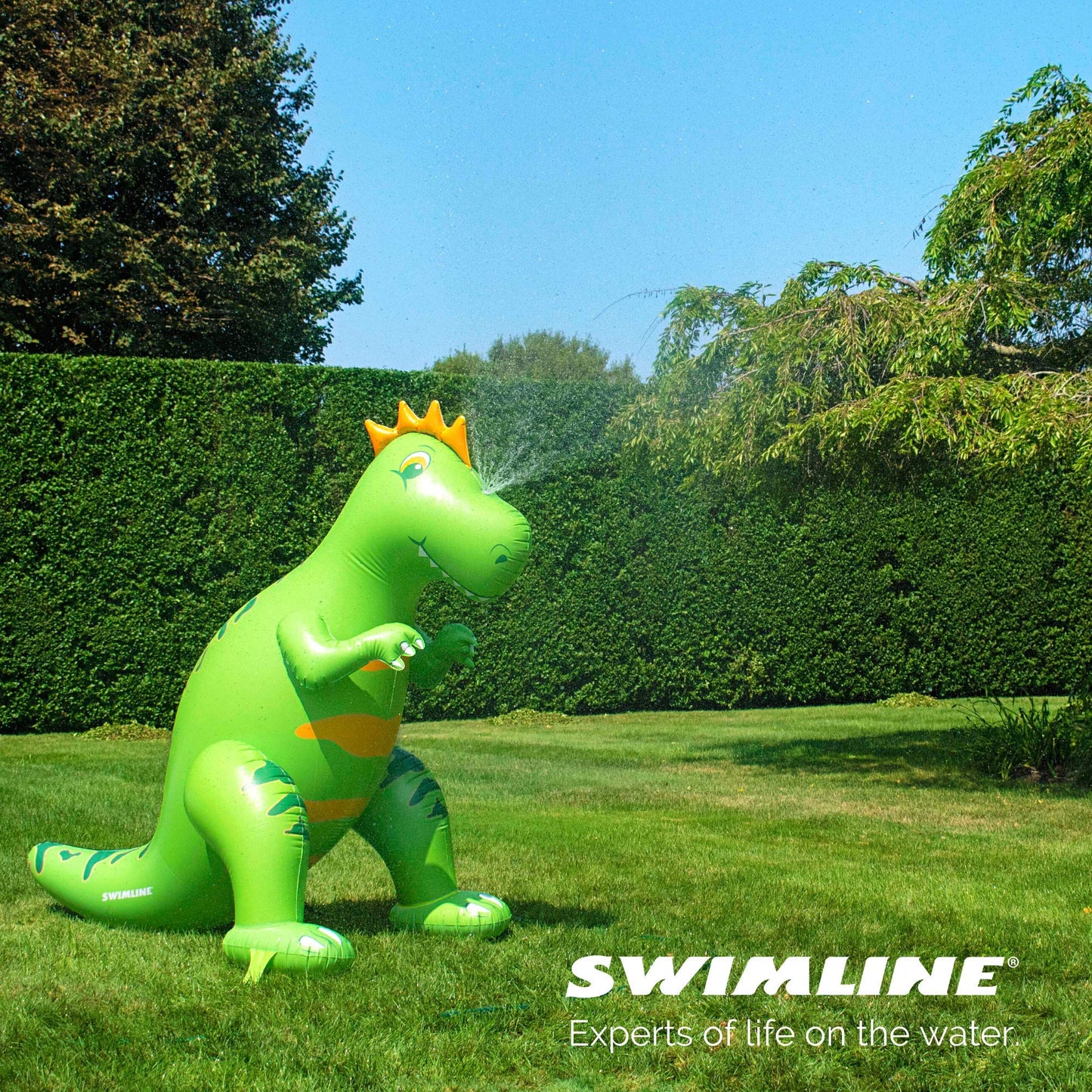 Swimline Humongous Backyard Dinosaur Sprinkler — 7 Ft Tall, Quick Setup, Standard Hose