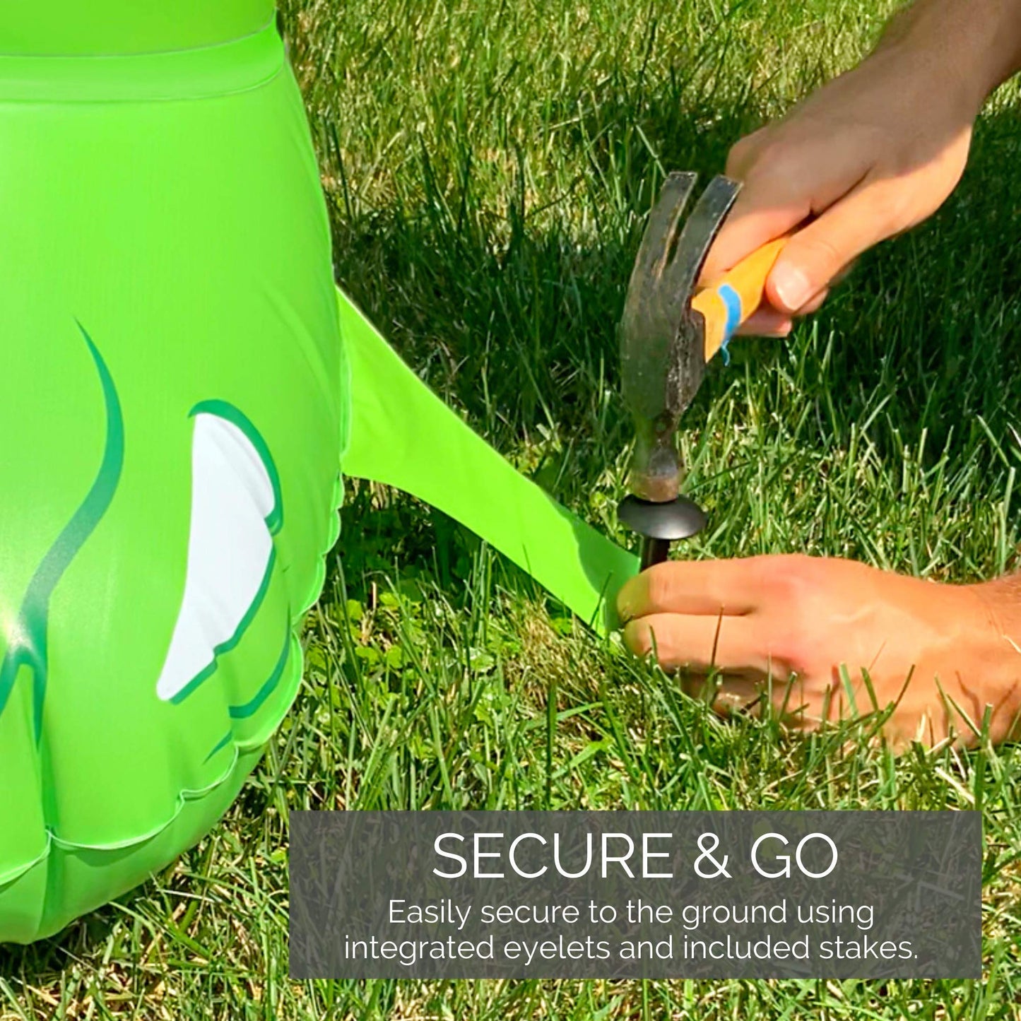 Swimline Humongous Backyard Dinosaur Sprinkler — 7 Ft Tall, Quick Setup, Standard Hose