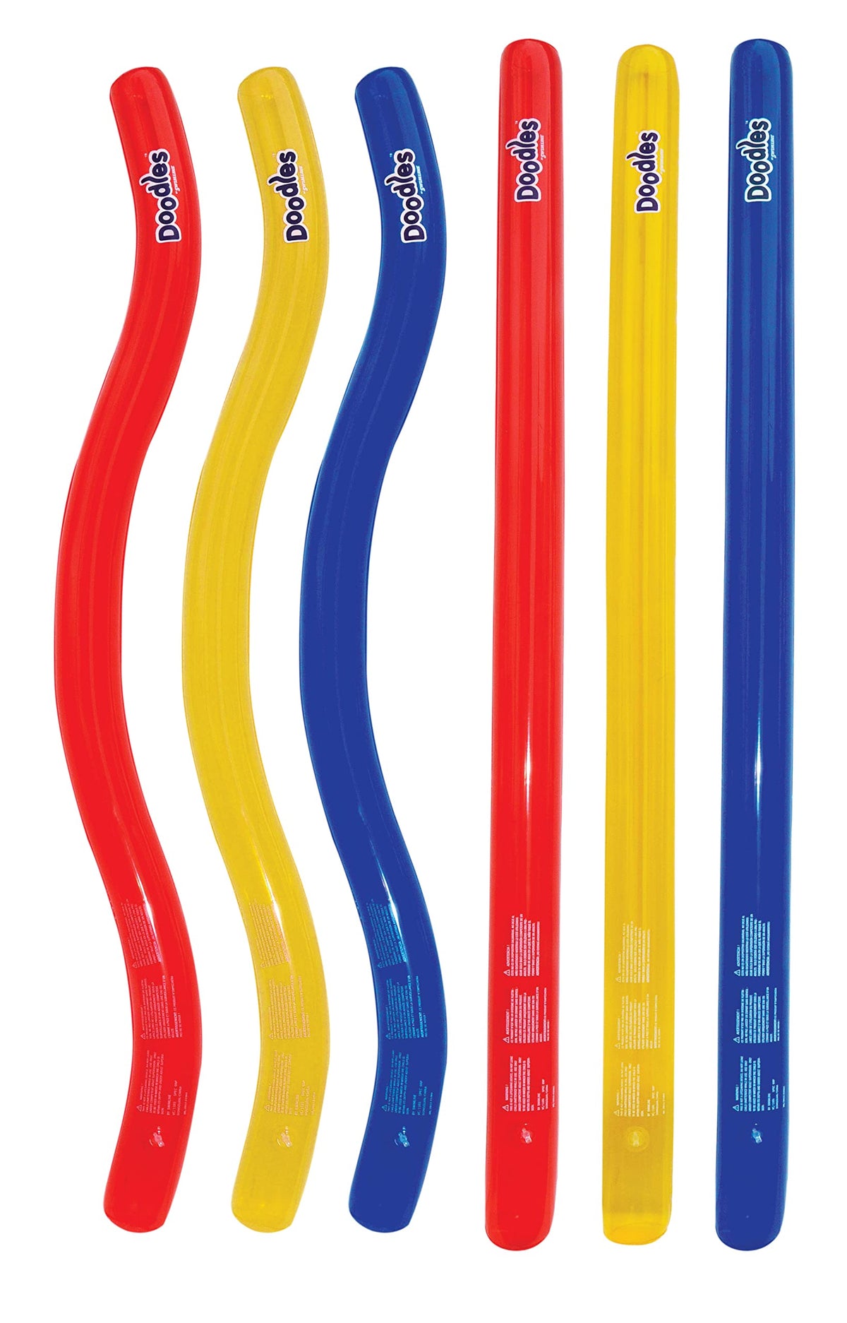Swimline Doodles Inflatable Pool Noodle Float – 6 Pack, 72-Inch